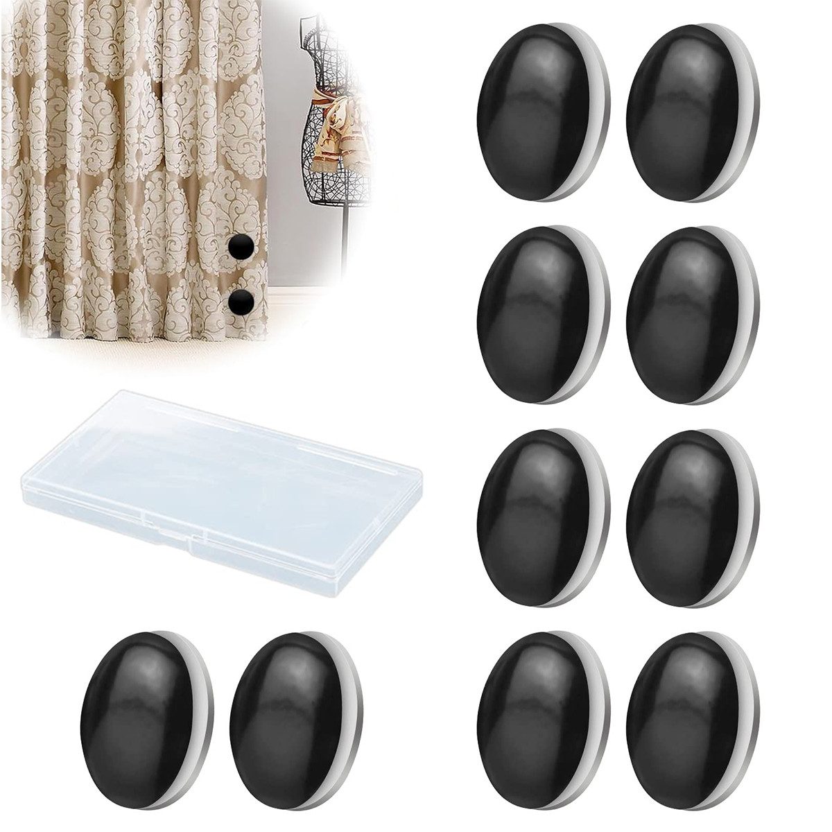 DOPWii Dekomagnet 10 Stück Runde Magnetische Vorhang Gewichte,30g Stück Vor günstig online kaufen