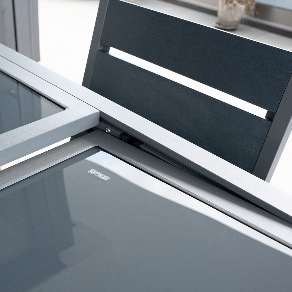 HOME DELUXE Sitzgruppe VERANO MADERA, im Set Tisch mit 2, 4, oder 6 Stühle Gartenstühle ausziehbarer Tisch