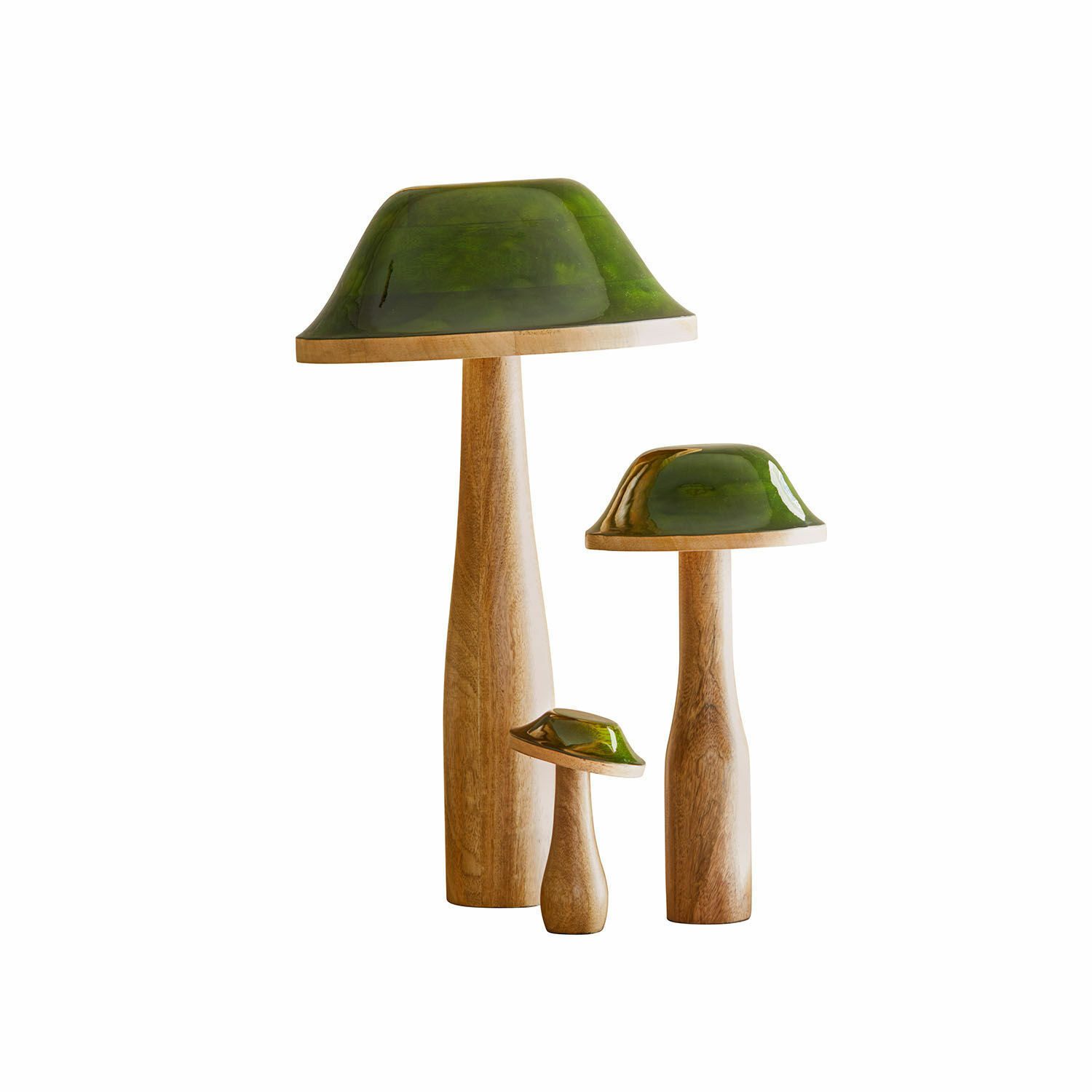 Dekoobjekt Deko-Pilz 3er Set Kivalor grün/braun