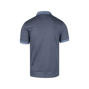 NO EXCESS Poloshirt blau passform textil (1-tlg)