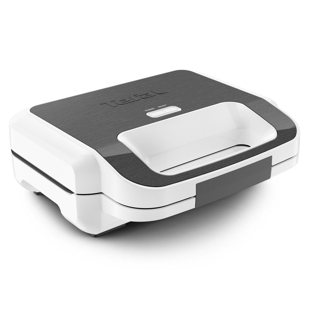 Tefal 2-in-1-Sandwichmaker SW 7011 Snack XL - Sandwich-Waffel-Kombigerät -  schwarz/weiß/silber, 850 W