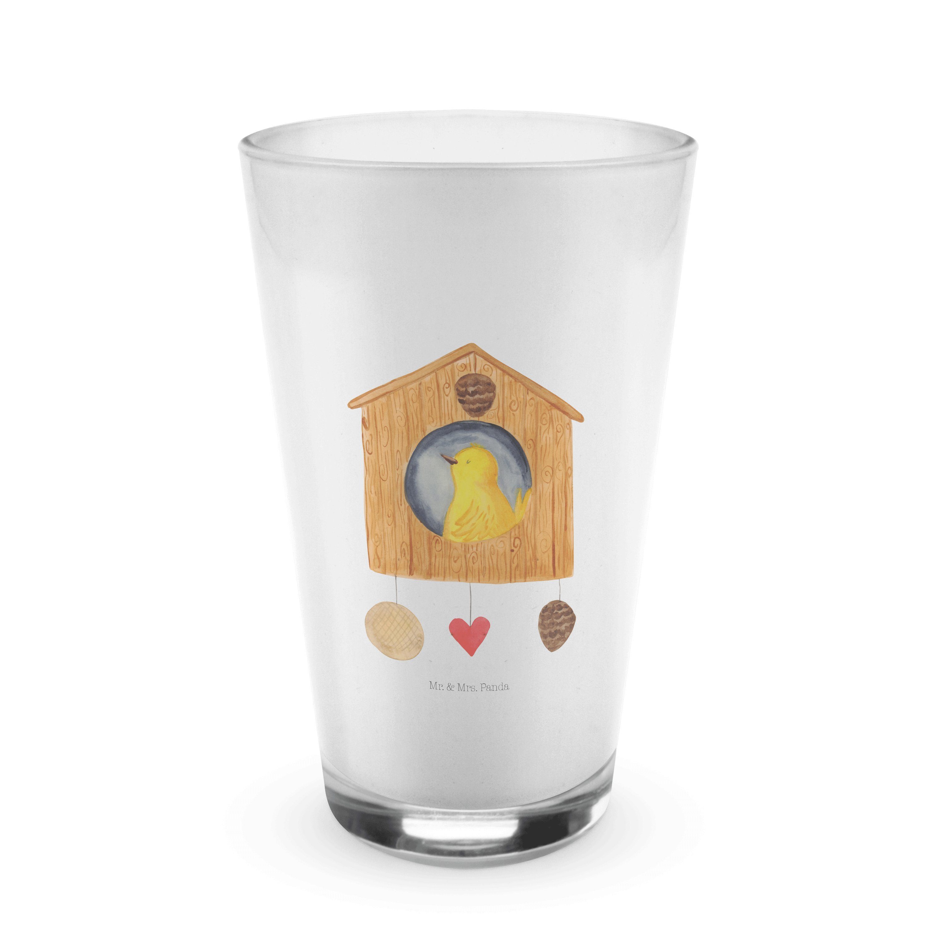 Glas Vogel Haus - Transparent - Geschenk, Glas, Tiermotive, lustige Sprüch