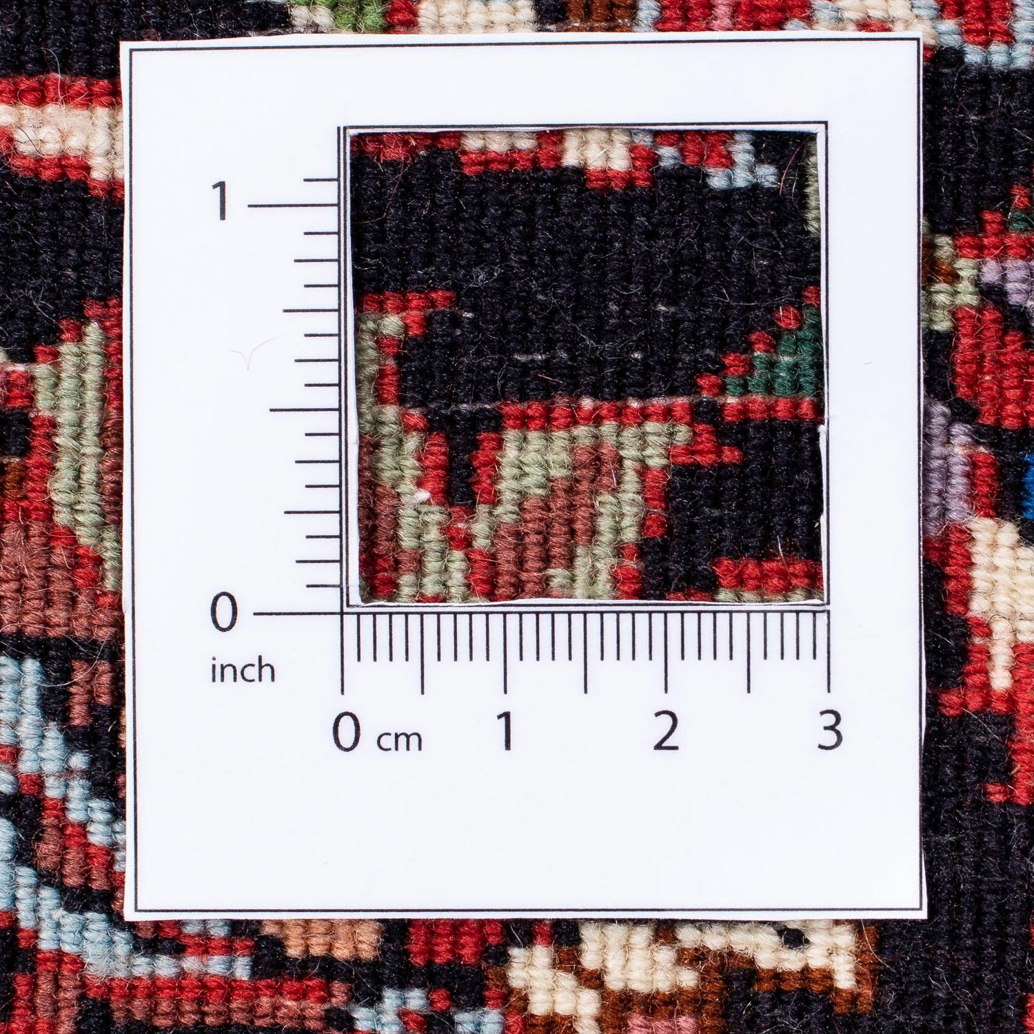 Orientteppich Perser - dunkelrot, Handgeknüpft, Wohnzimmer, - 242 rechteckig, morgenland, Höhe: cm Einzelstück 175 x - 15 Zertifikat mit Bidjar mm
