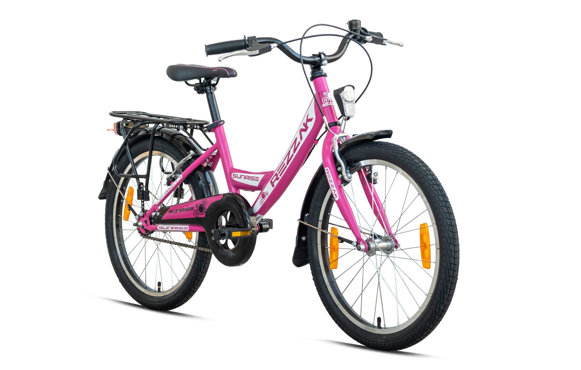 Rezzak Kinderfahrrad 20 Zoll Kinder Fahrrad mit Rücktrittbremse Mädchen Pink -044, 1 Gang Keine Keine Schaltwerk, Keine