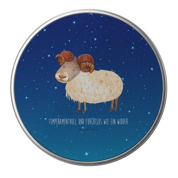 Mr. & Mrs. Panda Aufbewahrungsdose Sternzeichen Widder - Sternenhimmel Blau - Geschenk, Astrologie, Widd (1 St), Hochwertige Qualität