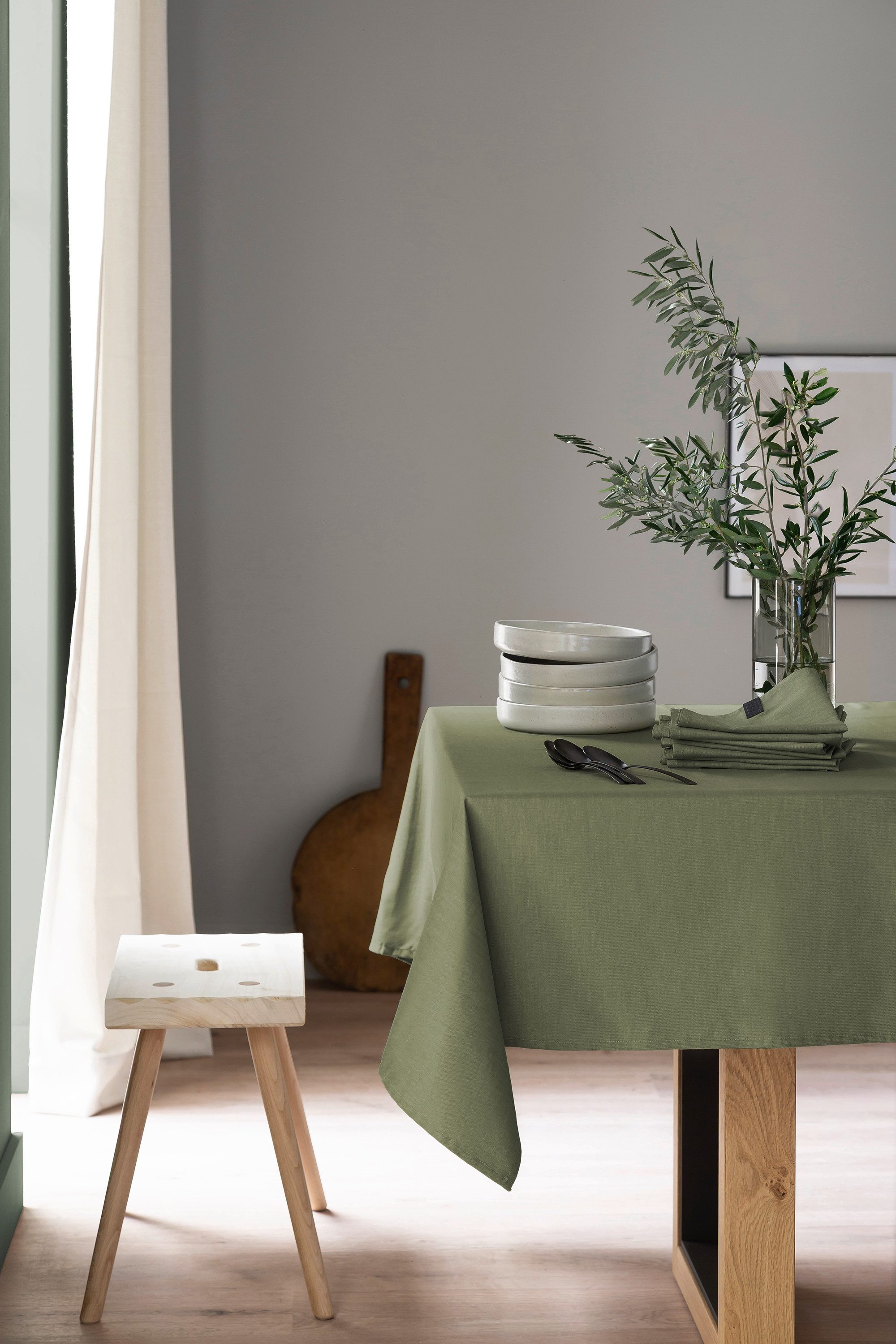 SCHÖNER WOHNEN-Kollektion Tischdecke Base (1-tlg), aus reiner, sanforisierter Baumwolle