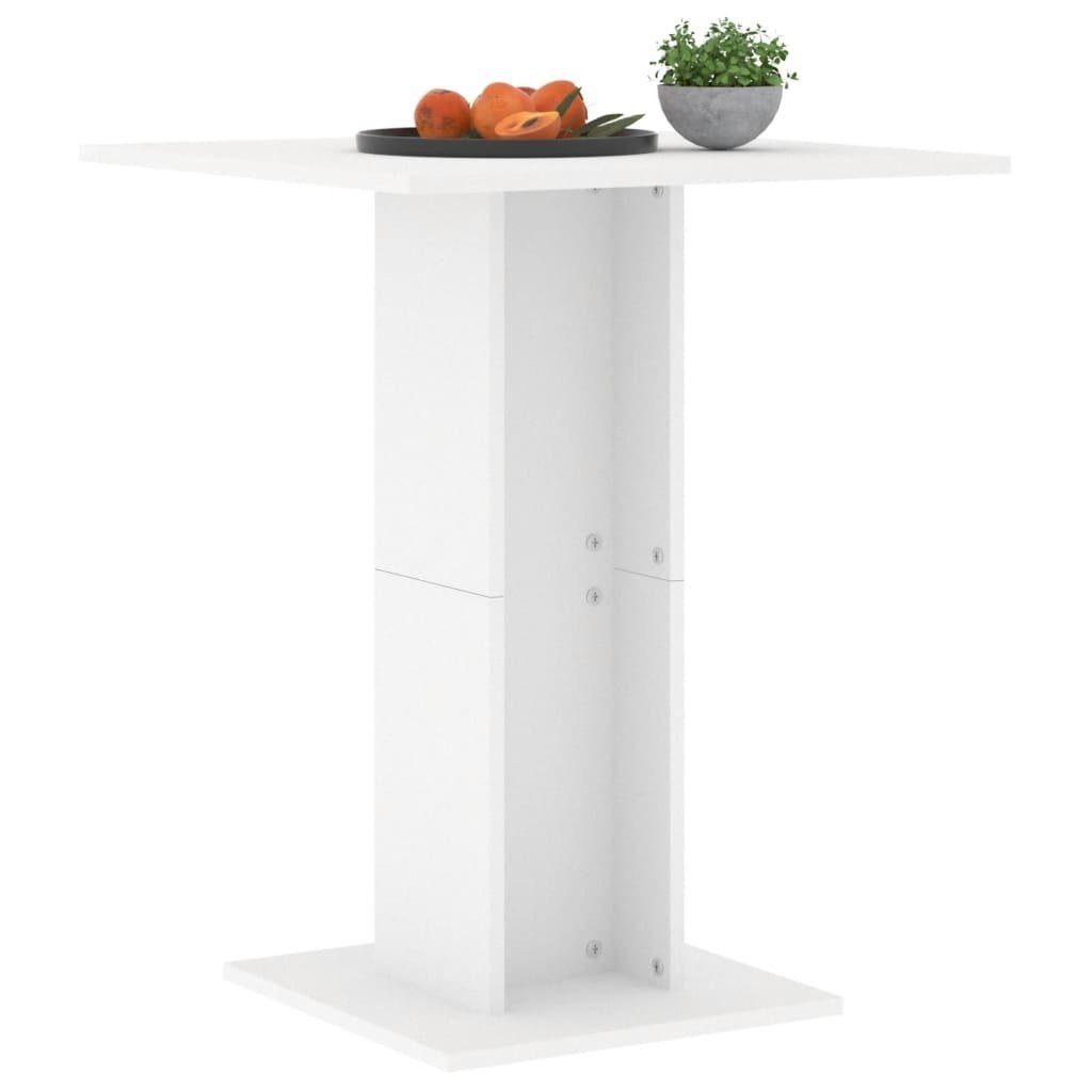 vidaXL Säulen-Esstisch in Weiß (LxBxH: 60x60x75 cm)