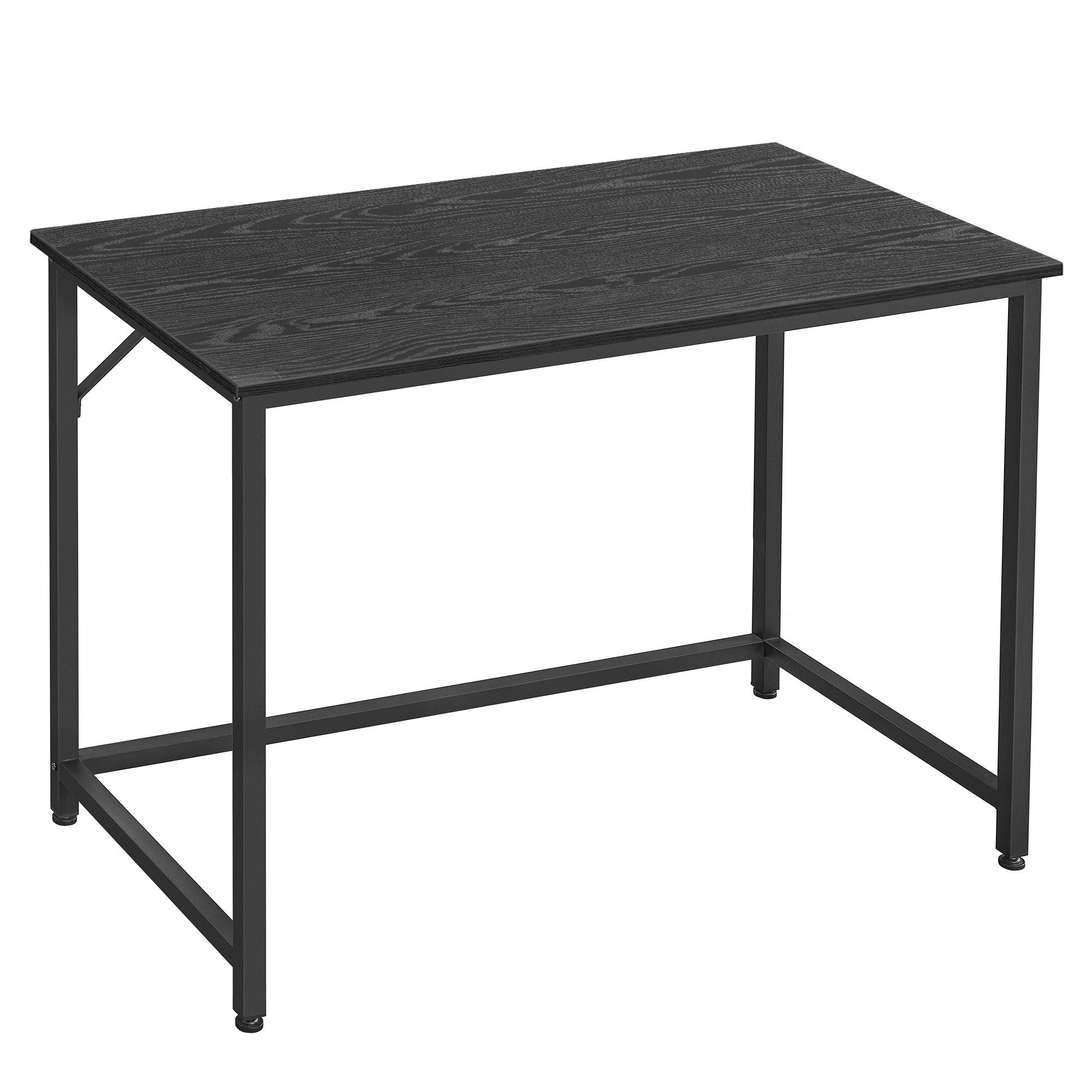 VASAGLE schwarz Schwarz | | Schwarz Schreibtisch einfacher cm, Computertisch, Aufbau 80/100/120/140