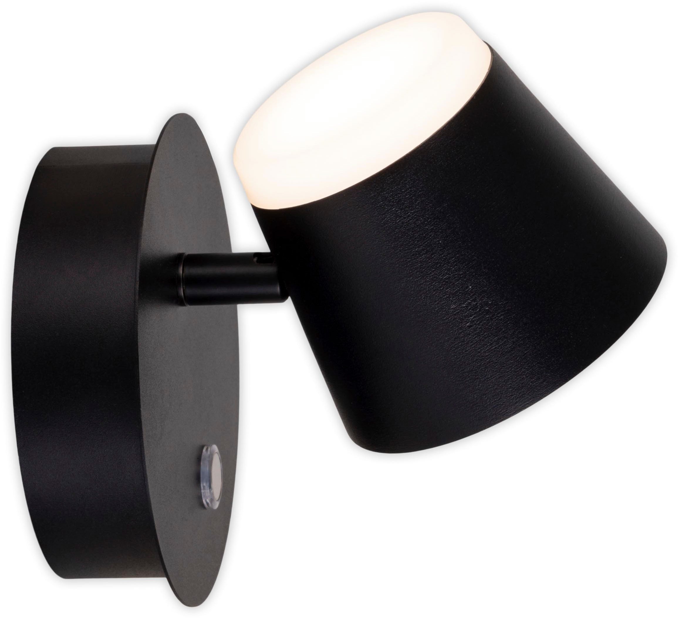 näve LED Wandleuchte Tondo, Dimmfunktion, Memoryfunktion, USB-Ladefunktion, LED fest integriert, Warmweiß, magnetisch, Akku Aufladung per USB-C Kabel, dimmbar per touch, Memory