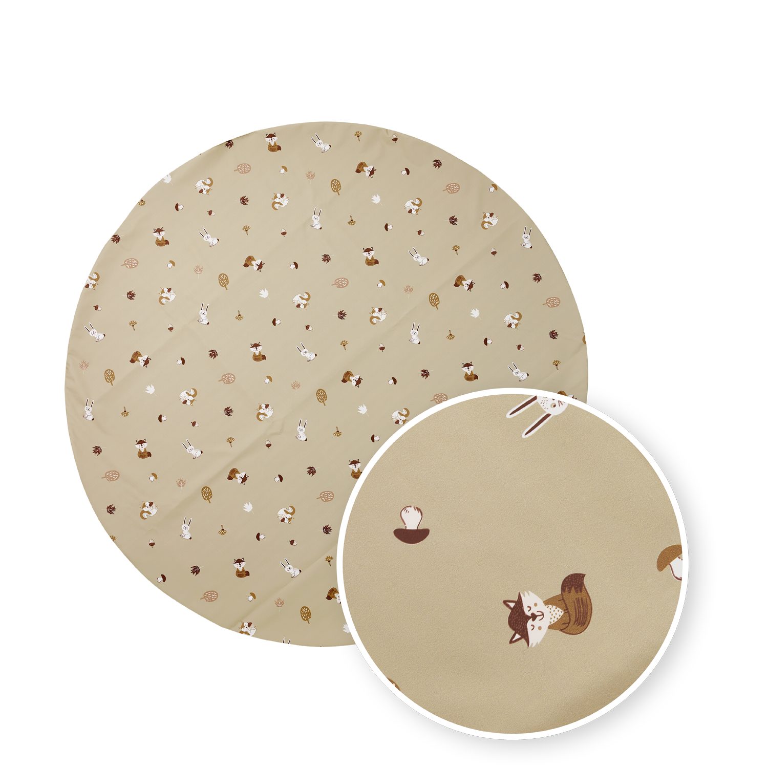 Meyco Baby Bodenschutzmatte Forest Animals Sand, 1-St., one size