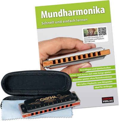 Tolle Classic Cantabile Blues Mundharmonika Richter Modell A-Dur mit Etui 