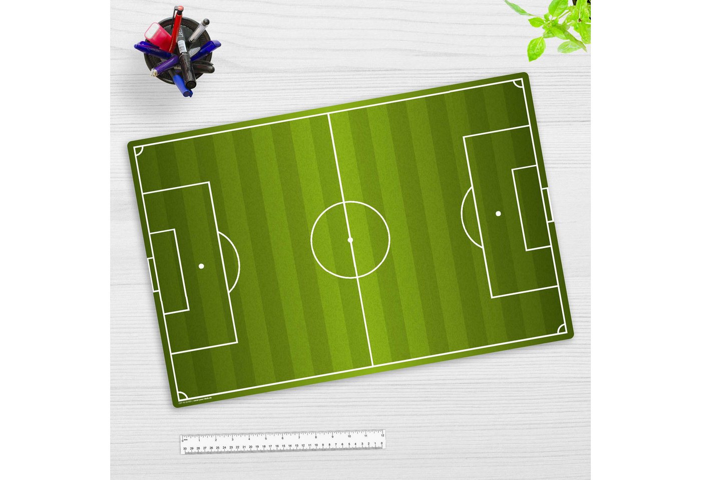 Thumbnail - cover-your-desk.de Schreibtischunterlage abwaschbar - Fußballfeld für Kinder, premium Vinyl - Made in Germany, (1 tlg)