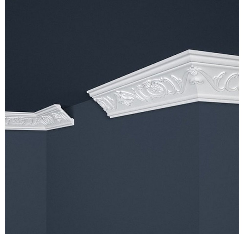 Thumbnail - PROVISTON Stuckleiste Polystyrol, 53 x 53 x 2000 mm, Weiß, Deckenleiste, Kleben, Polystyrol, 1-St.