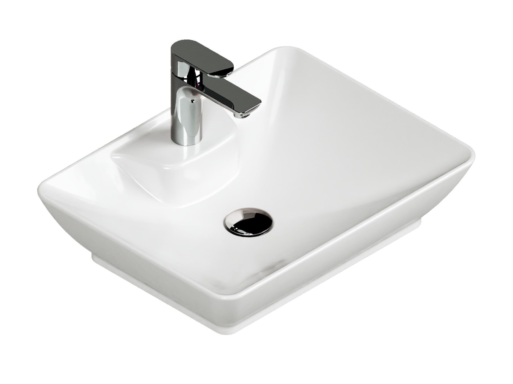 Aqua Bagno Aufsatzwaschbecken Waschtisch rund eckig Keramik freistehend Handwaschbecken