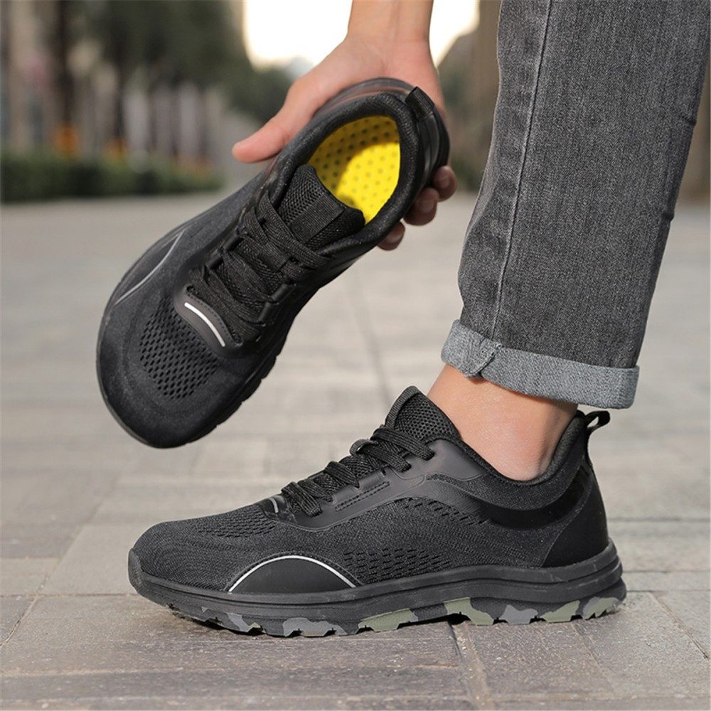 HUSK'SWARE Wanderschuh (Trekking Schuhe für breite Füße, rutschfest, stoßdämpfend, Trekking Schuhe für breite Füße, rutschfest, stoßdämpfend) Herren Wanderschuhe Breit Zehenbox Outdoor Trekkingschuhe