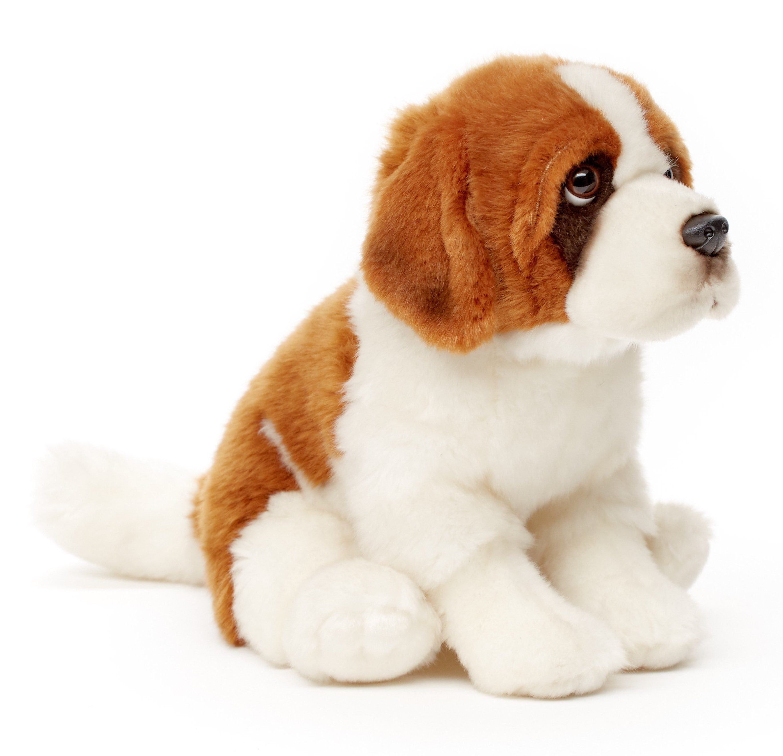 Bernhardiner, - recyceltes 100 25 cm % Plüsch-Hund Plüschtier, Uni-Toys Füllmaterial zu sitzend (Höhe) Kuscheltier - -