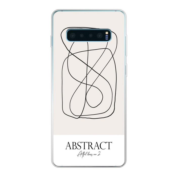 MuchoWow Handyhülle Kunst - Linienkunst - Abstrakt Phone Case Handyhülle Samsung Galaxy S10 Lite Silikon Schutzhülle