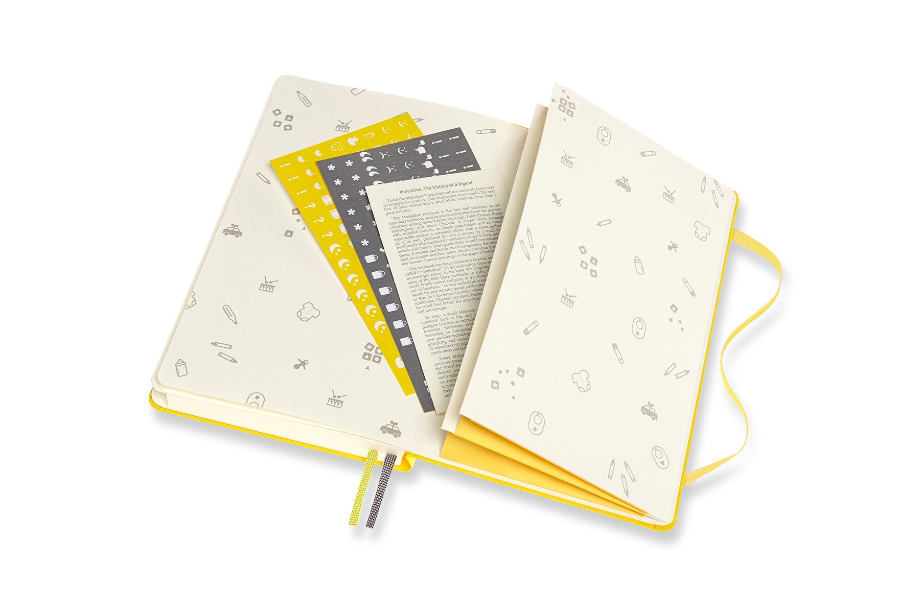 mit Baby Groß Journal Einband Passion - Gelb MOLESKINE Notizbuch, - festem - 70g-Papier - (13x21)