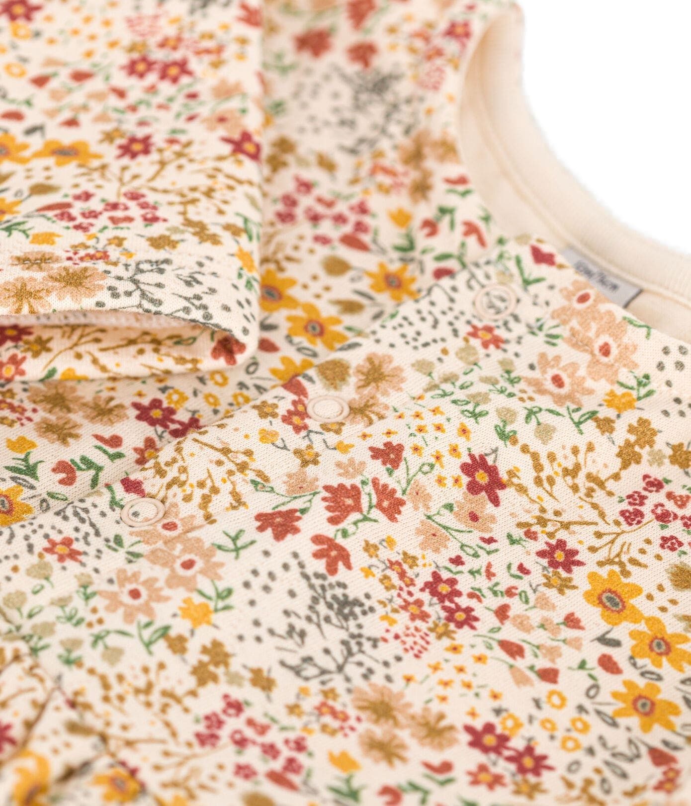 Petit Bateau Jerseykleid Petit Bateau langärmeliges Baby Kleid mehrfarbig Blumenprint Blumenprint