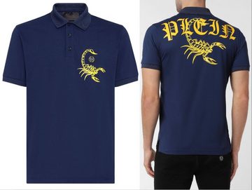 PHILIPP PLEIN Poloshirt PHILIPP PLEIN Scorpion Polo Shirt Polohemd Logo Patch Hemd T-shirt New