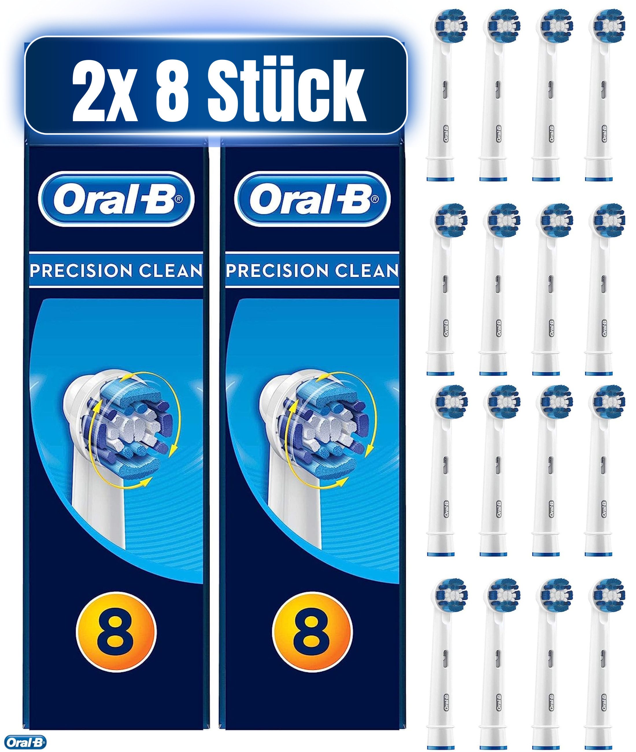 Oral-B Aufsteckbürsten Precision Clean XL, für elektrische Zahnbürste