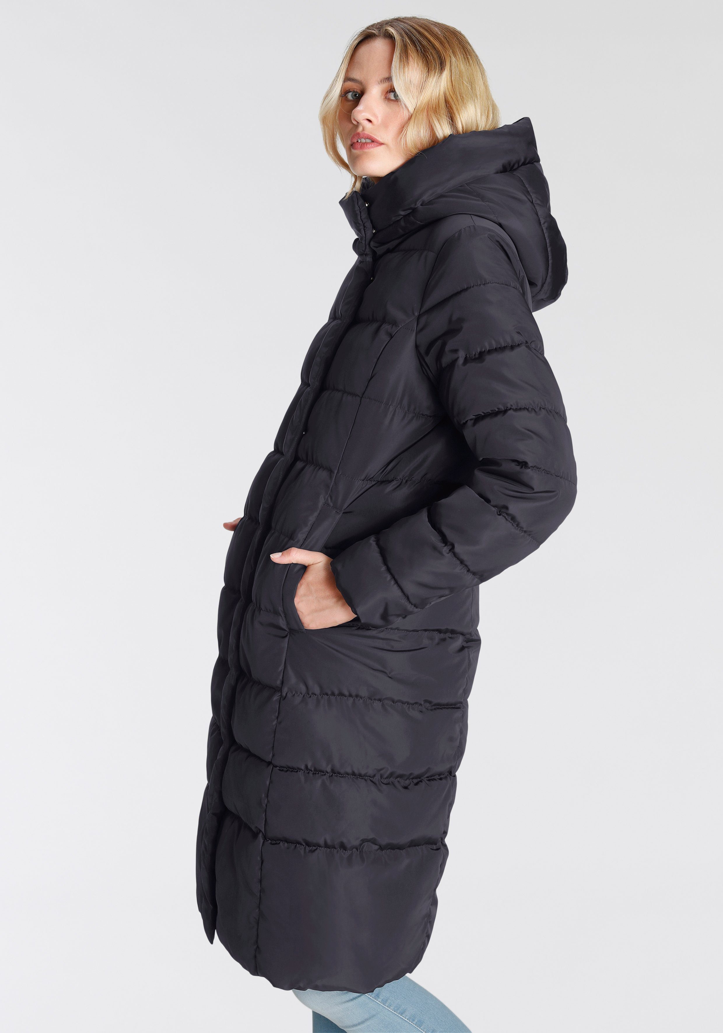 COAT mit X ONLY PUFFER Kapuze OTW ONLTINA Sky Night Steppmantel LONG