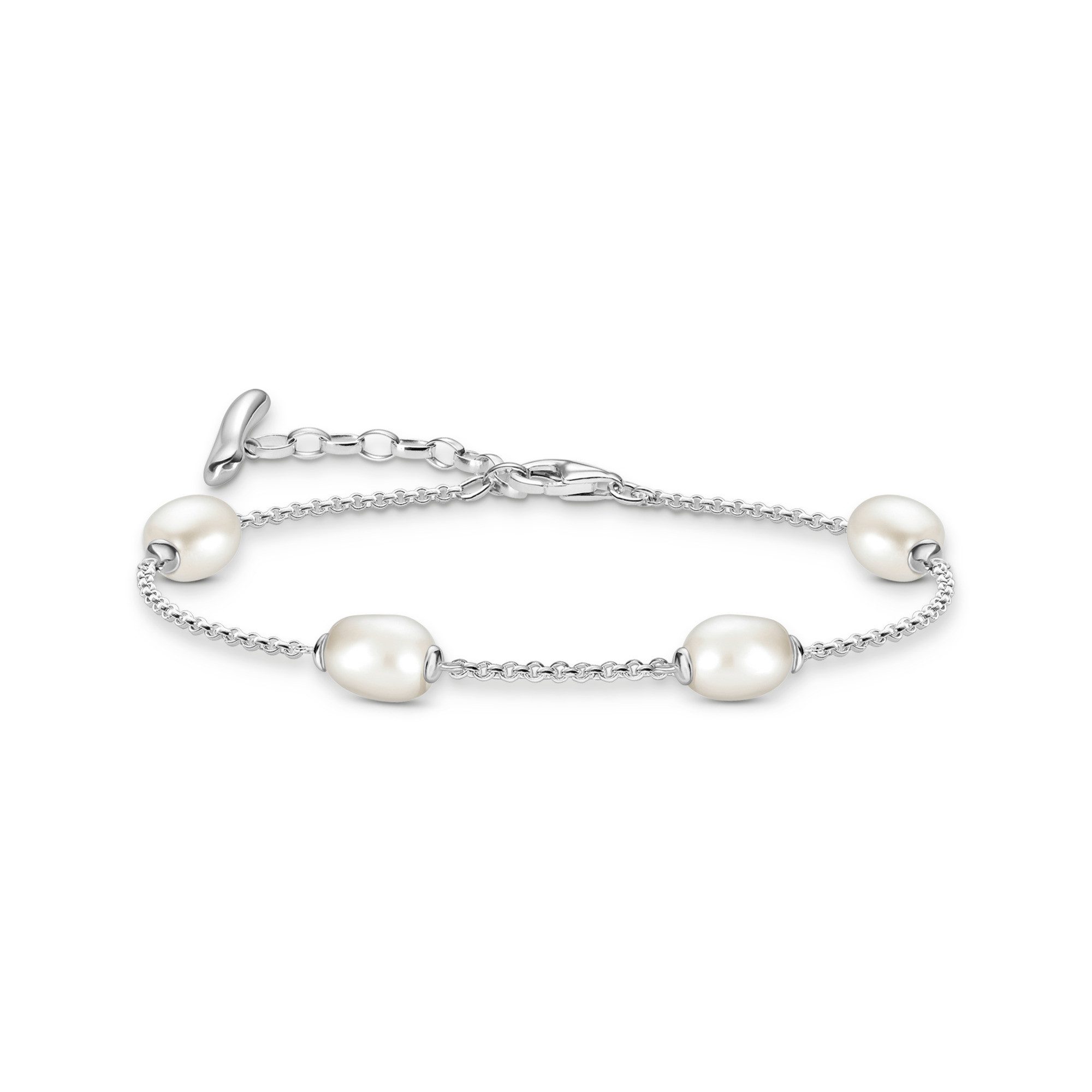 THOMAS SABO Perlenarmband Natural Beauty Armband fein, Bold Elegance, mit Süßwasserzuchtperle