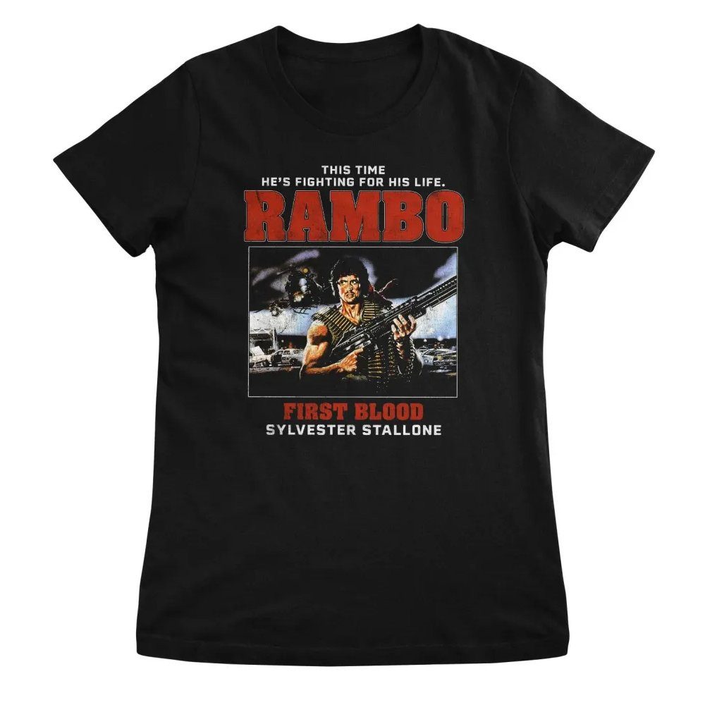 Rambo T-Shirt First Blood - Fighting For His Life Girly Tee