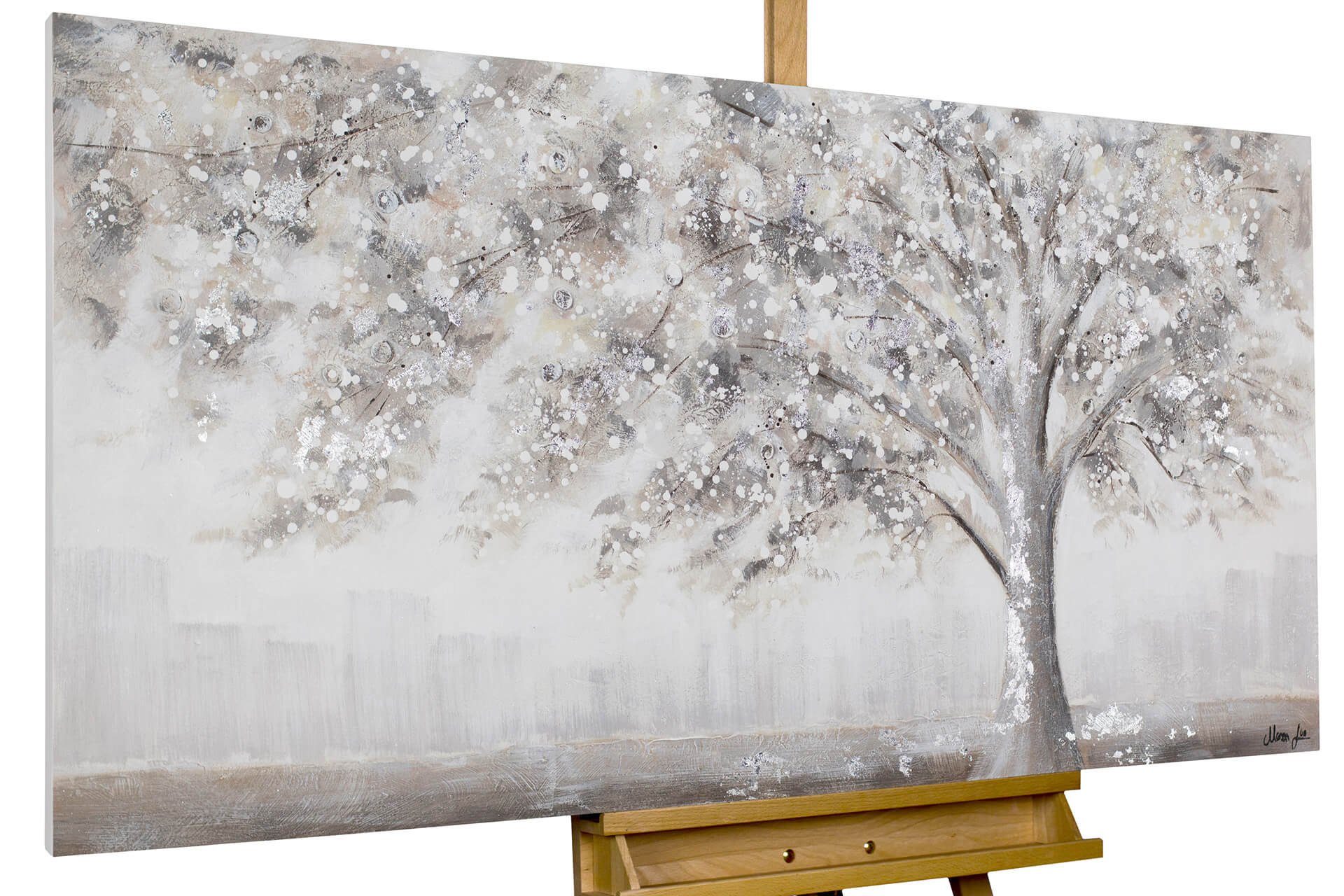 KUNSTLOFT Gemälde Way back home 140x70 cm, Leinwandbild 100% HANDGEMALT Wandbild Wohnzimmer