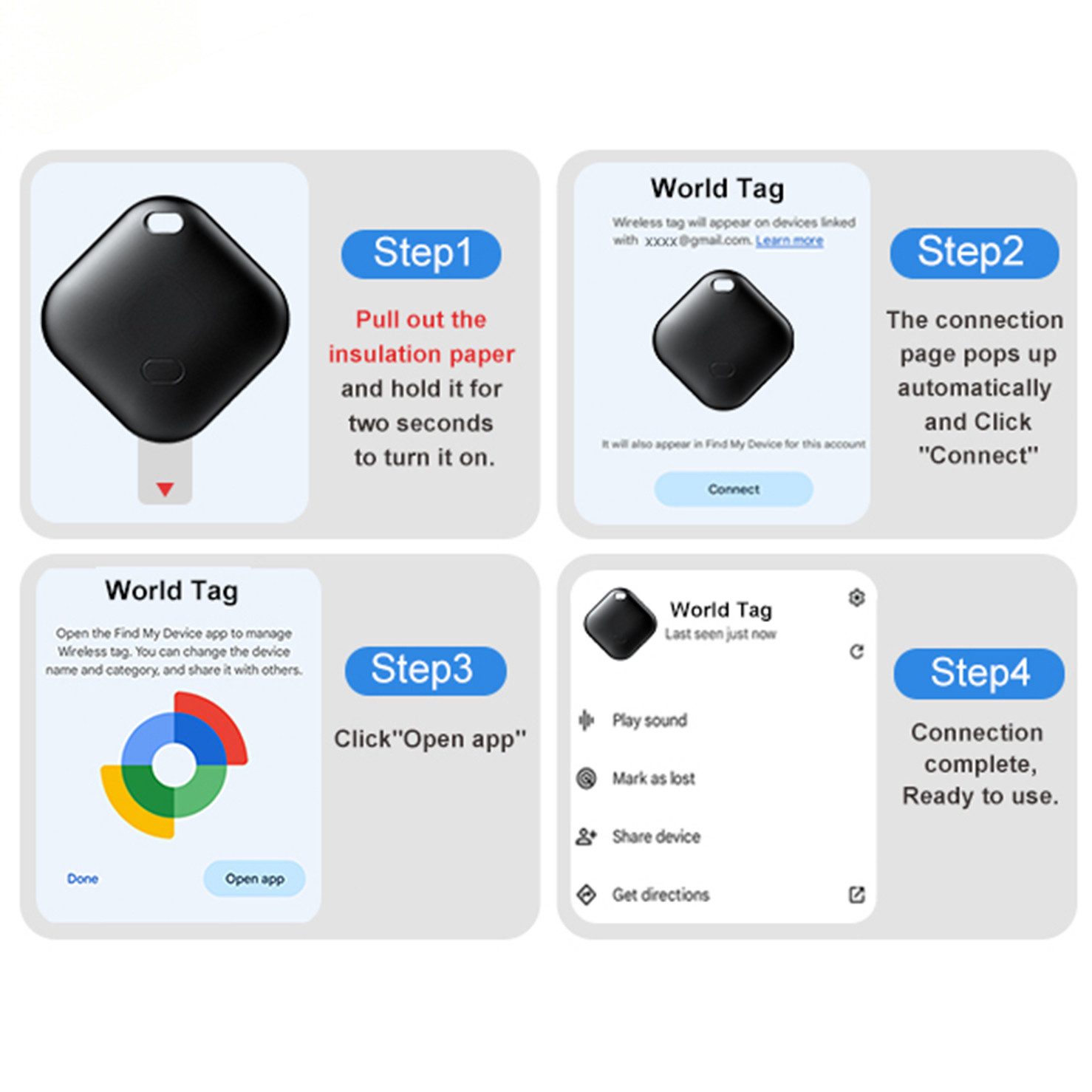 Luckice Tracker Android Smart Tag,Bluetooth Tracker GPS-Tracker