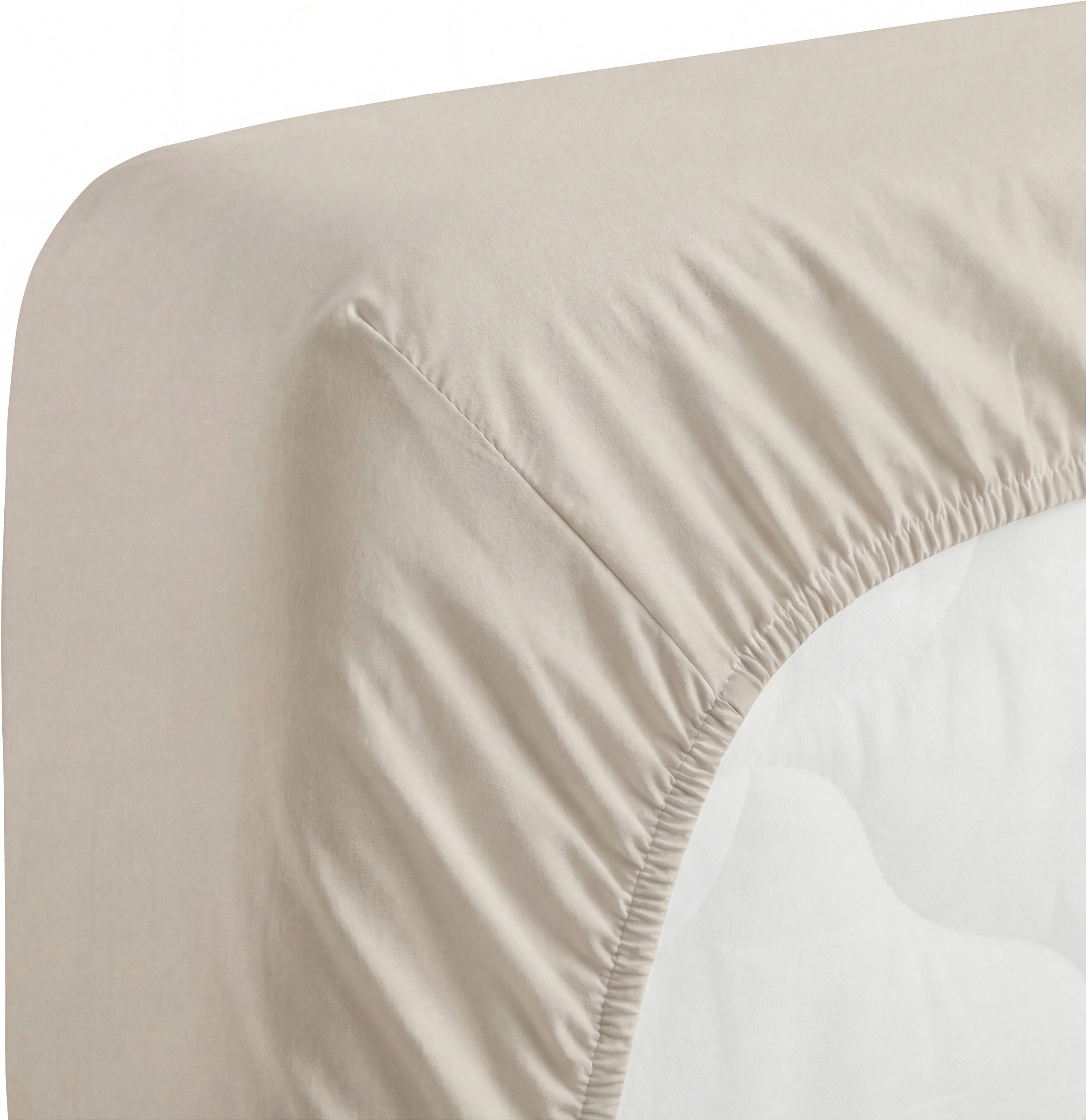 TOM TAILOR HOME Spannbettlaken Tom Tailor Jersey, Jersey, Gummizug: rundum, (1 Stück), ab Größe 90x200 cm, Laken in hochwertiger Jersey Qualität