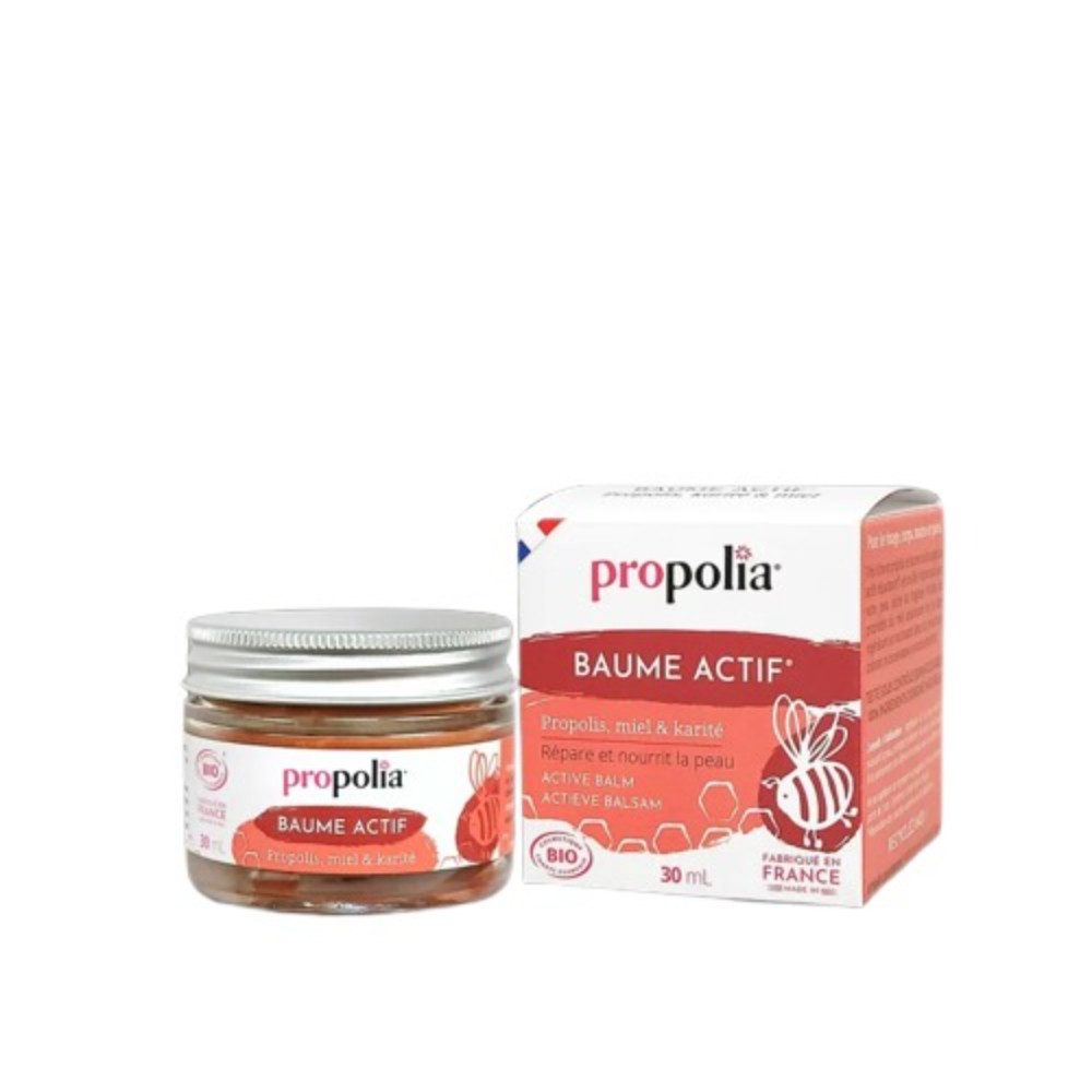 propolia Körperbalsam Active Balm 75% Bio Propolis Hautpflege für Lippen, Hände & Gesicht, 1-tlg., Natürlicher Reparatur-Balm für trockene Haut, Nägel & Füße