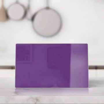 DEQORI Schneidebrett 'Unifarben - Violett', Glas, Platte Frühstücksbrett Schneideplatte