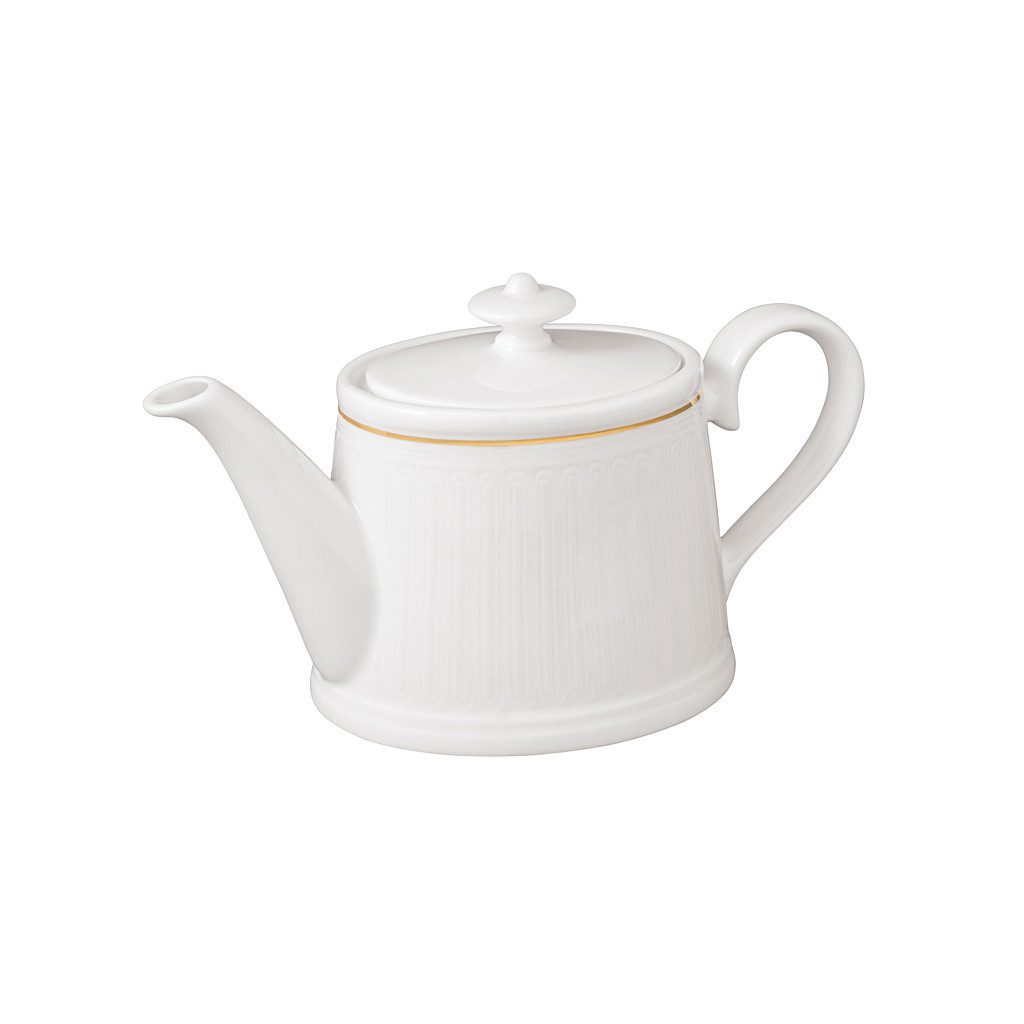 Villeroy & Boch Signature Teekanne Château Septfontaines Teekanne, 400 ml, weiß/gold, (1-St), Premium Bone Porcelain, 1 Stck, spülmaschinenfest, Made in Germany