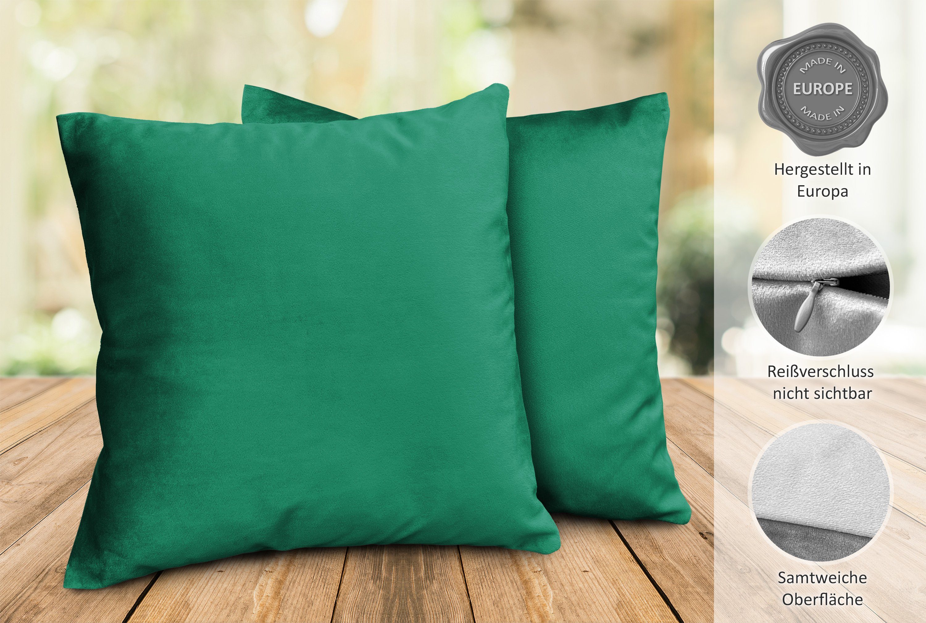 Beautex Kissenhüllen Samt Kissenhüllen 2er Set, günstig online kaufen