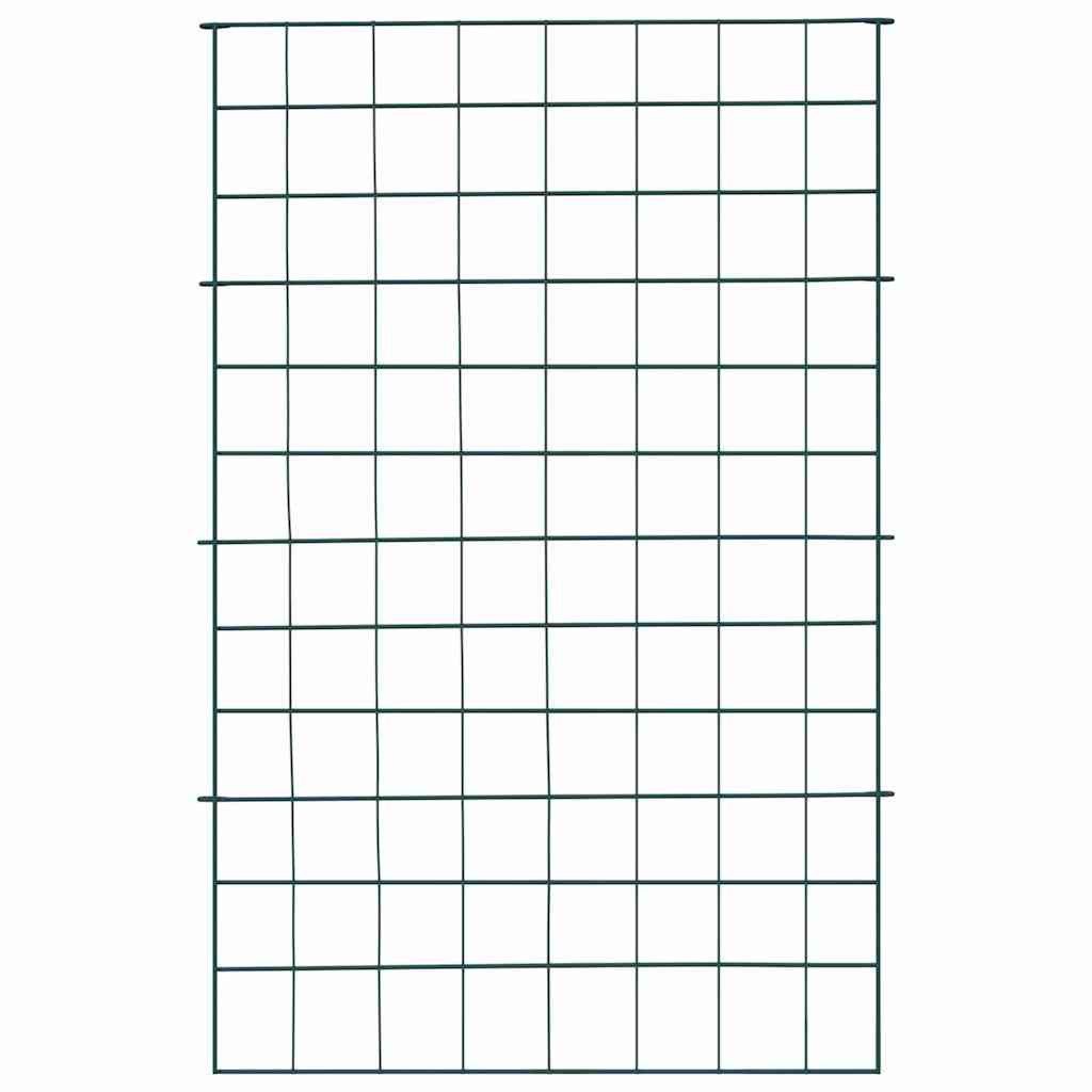 vidaXL Gartenzaun Teichzaun Set 8 pcs Grün 50 x 80 cm Stahl, (8-St)