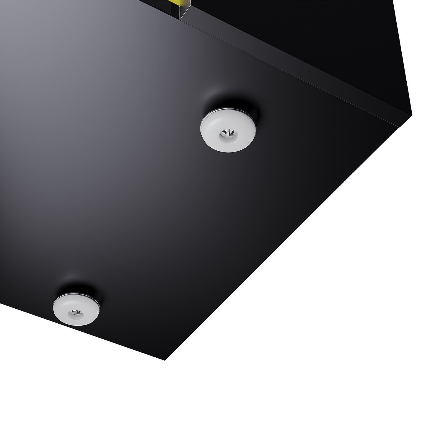 SONNI TV-Schrank TV-Lowboard Schwarz Glasböden, 135cm Unterschrank, Modern Breite design mit mit Hochglanz Beleuchtung LED