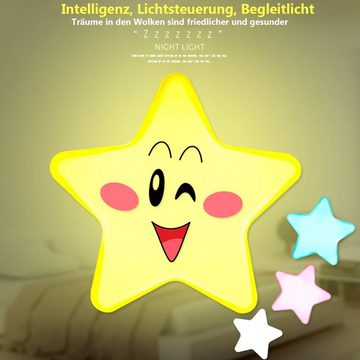 DOPWii Nachtlicht LED Stern/Schmetterling Nachtlicht, lichtempfindlich,für Steckdosen, Stern