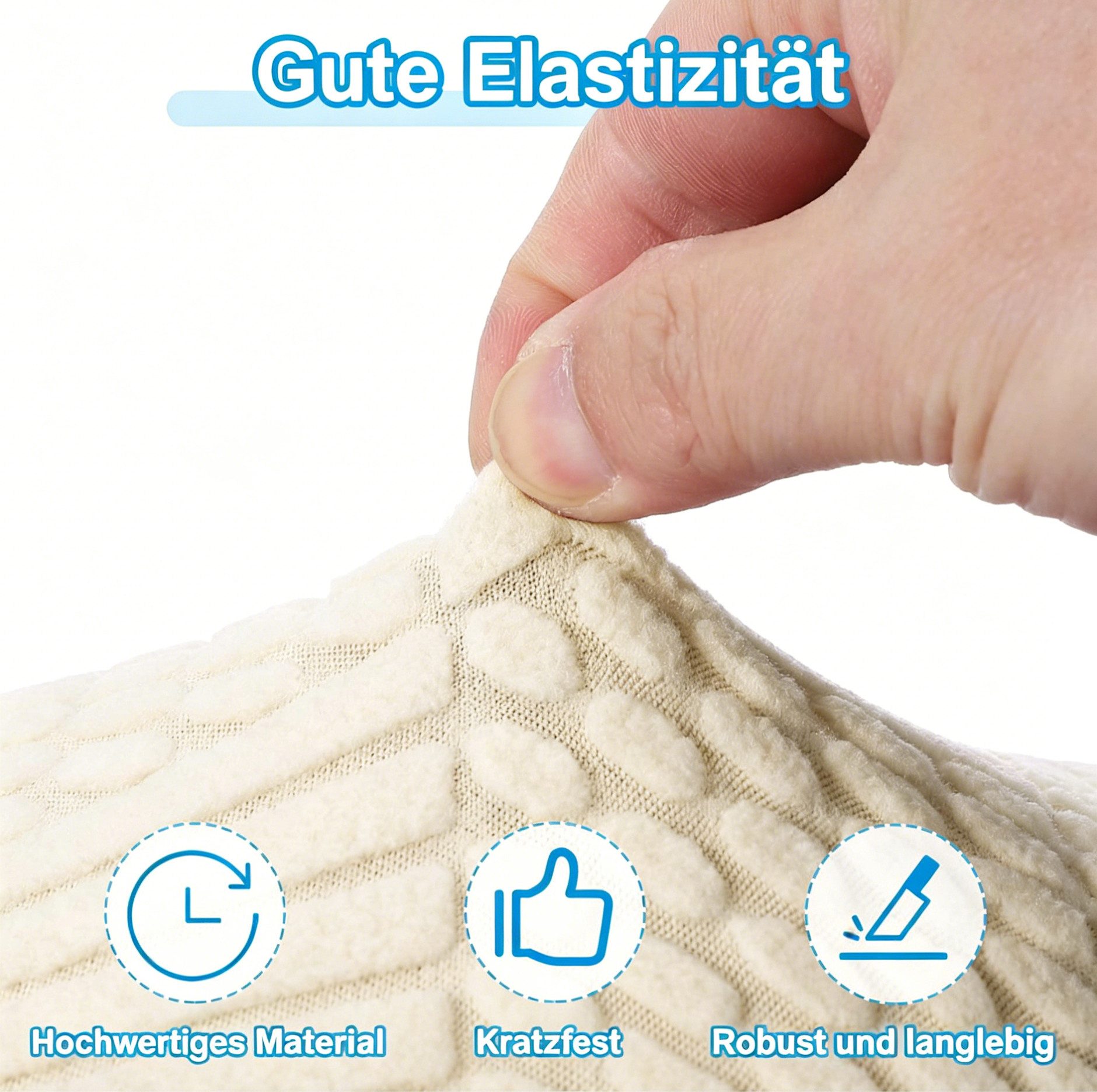 Diwzbyn Stuhlhusse Runde elastische Stuhlhusse, waschbare runde Barhocker-Bezugshusse, elastischer Sitzbezug, geeignet für runde Sitzflächen von 28–40 cm – Bild 5 von 5
