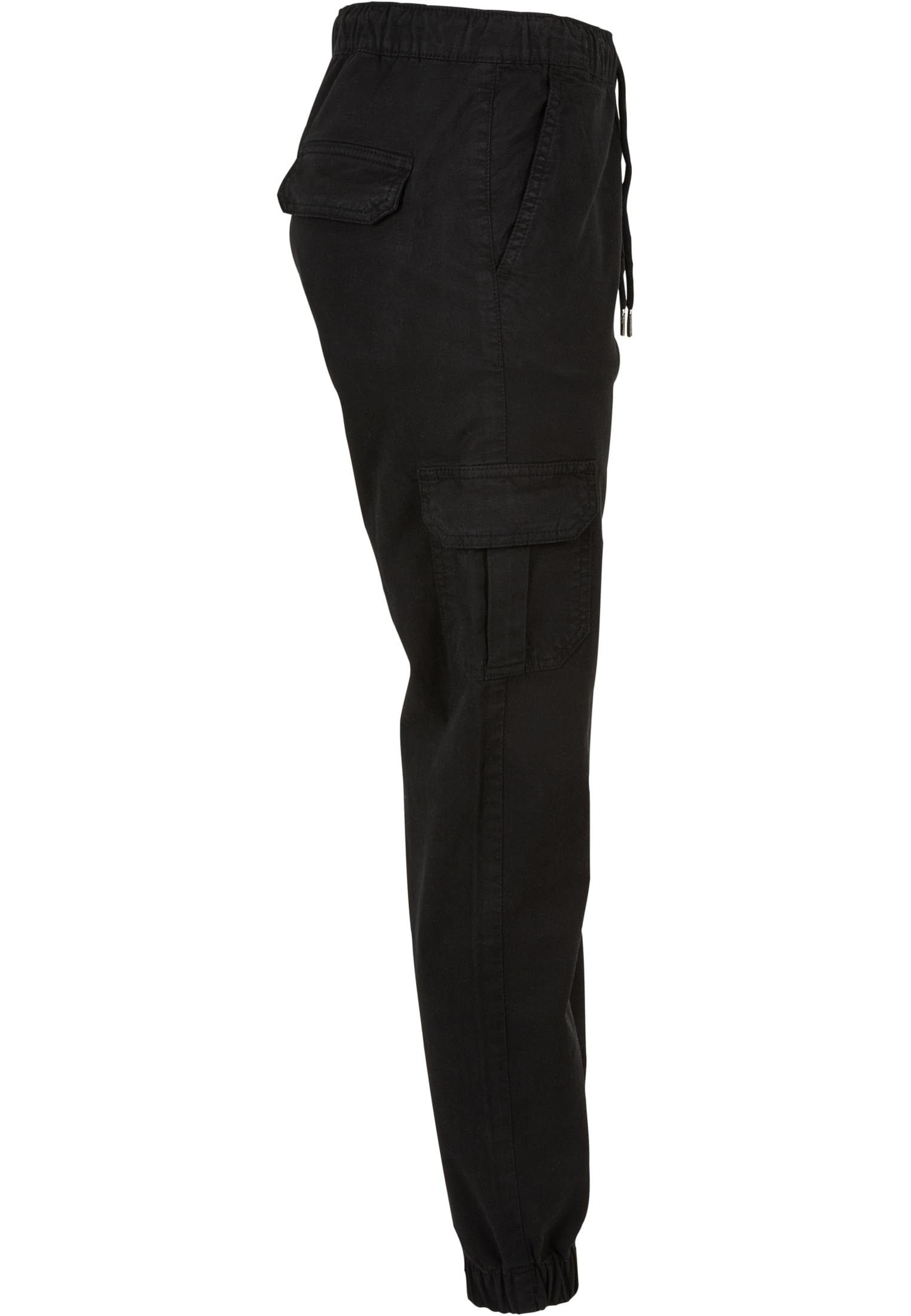 High Jogging Cargo (1-tlg) URBAN Ladies Waist black Pants Damen Cargohose CLASSICS