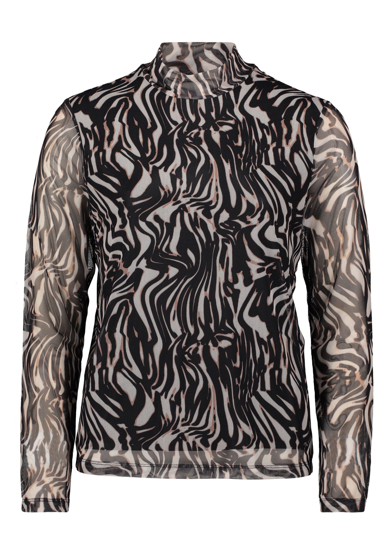 Betty&Co Kurzarmshirt Damen Mesh-Shirt mit Stehkragen (1-tlg) günstig online kaufen