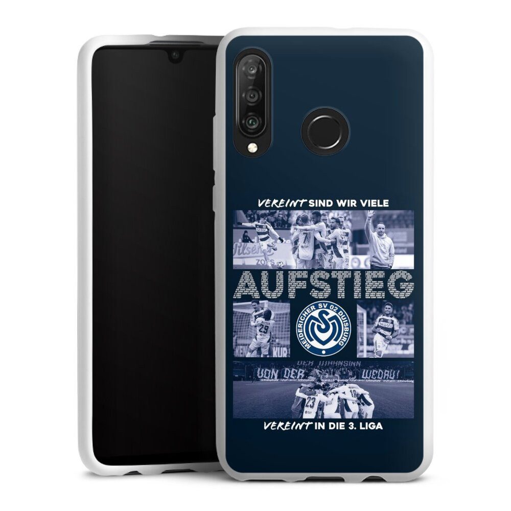 DeinDesign Handyhülle MSV Duisburg Aufstieg Offizielles Lizenzprodukt, Huawei P30 Lite Premium Silikon Hülle Bumper Case Handy Schutzhülle