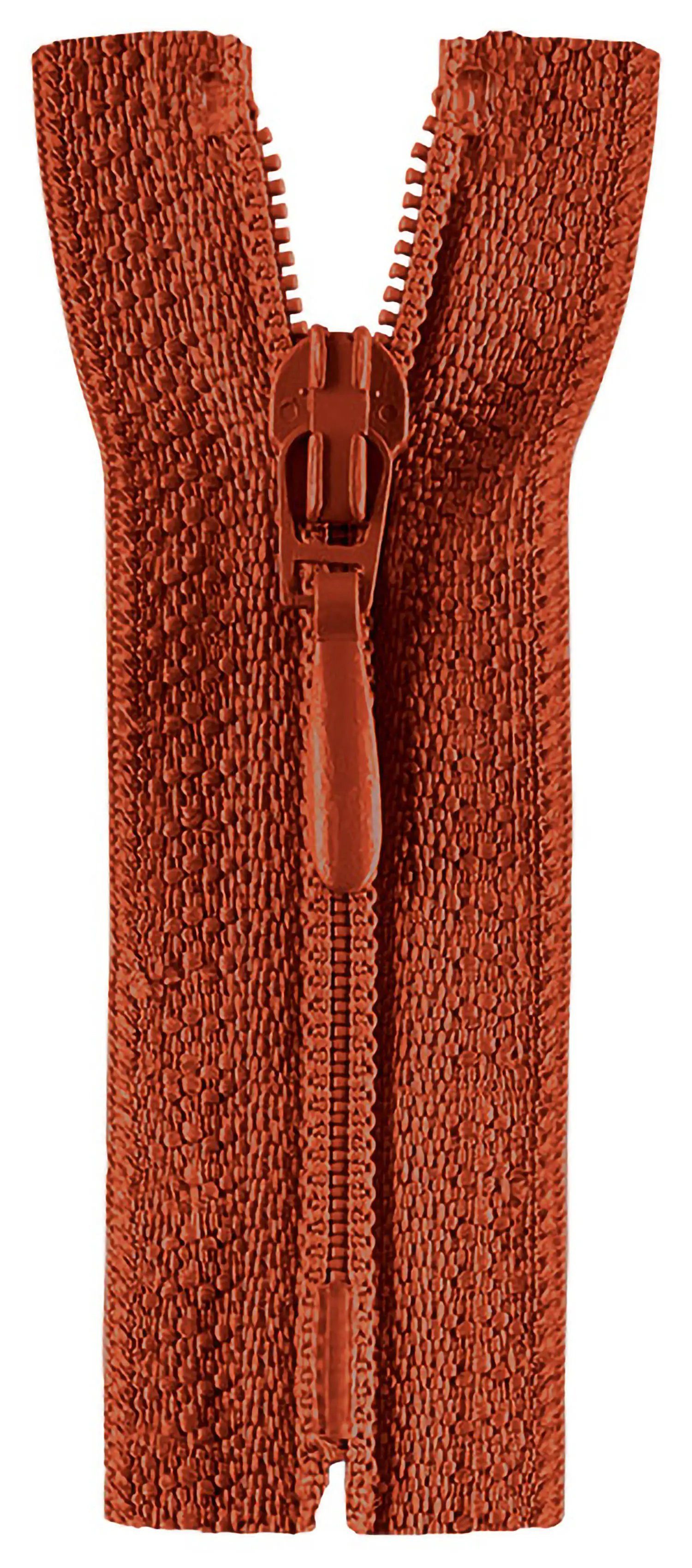 Stofferia Reißverschluss Reißverschluss Opti Tropfen 30 cm Rostrot, Meterware