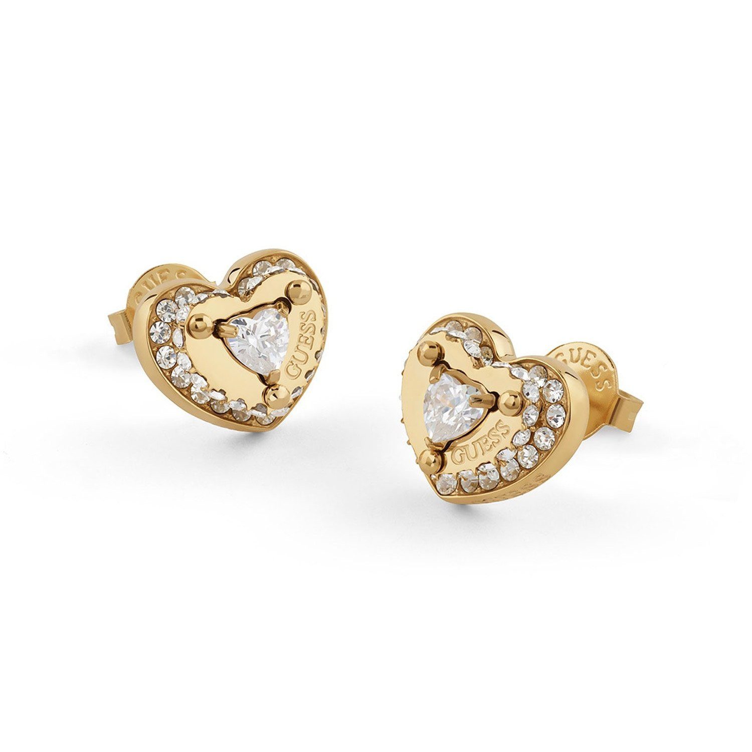 Guess Paar Серьги-гвоздики Damen-Pave Goldfarben