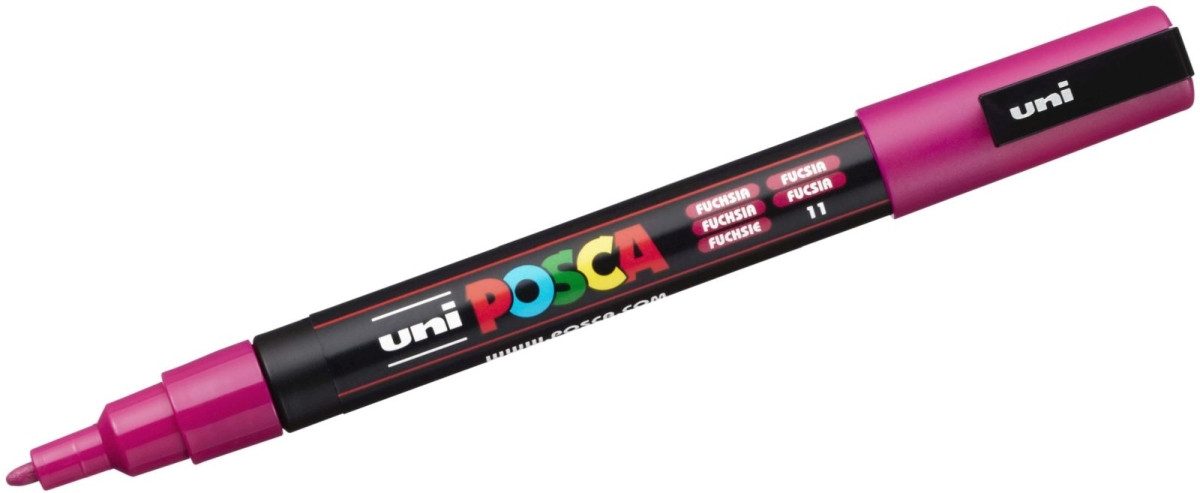 uni-ball Filzstift Fasermaler Uni Posca PC-3M 0,9-1,3mm fuchsia