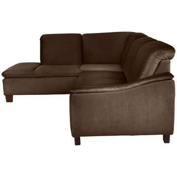 58 aufm Kessel Ecksofa Ecksofa mit Ottomane rechts Katti Bezug Samtvelour, Sparpreis inkl. Kostenlosem Versand 1 Teile, hochwertig verarbeitet,bequemer Sitz