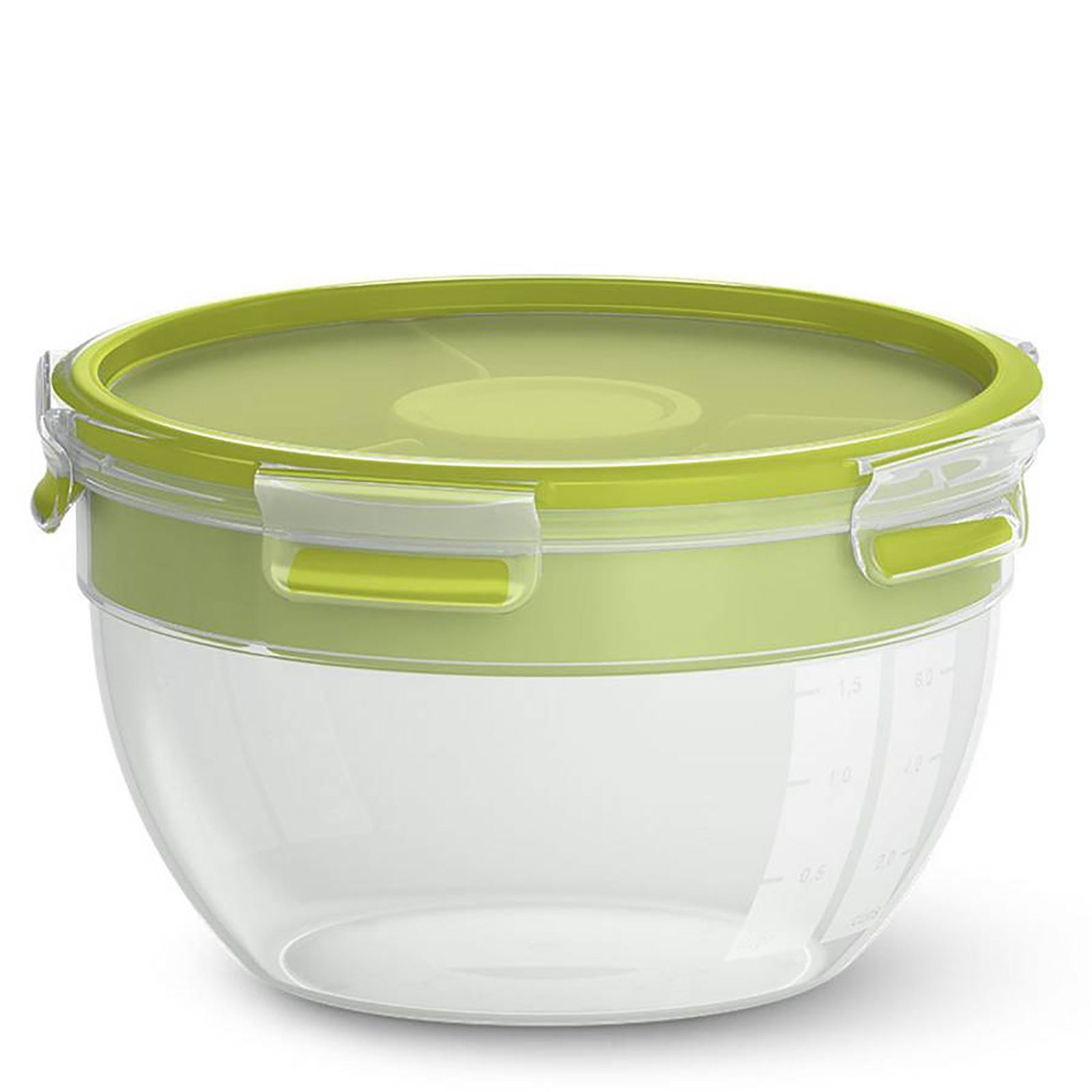 Emsa Salatbox Salatbox XL mit Einsätzen Clip Go, Kunststoff, (Stück, 1-tlg., 1 Frischhaltedose), Salatbox ToGo Salatschüssel Frischhaltedose