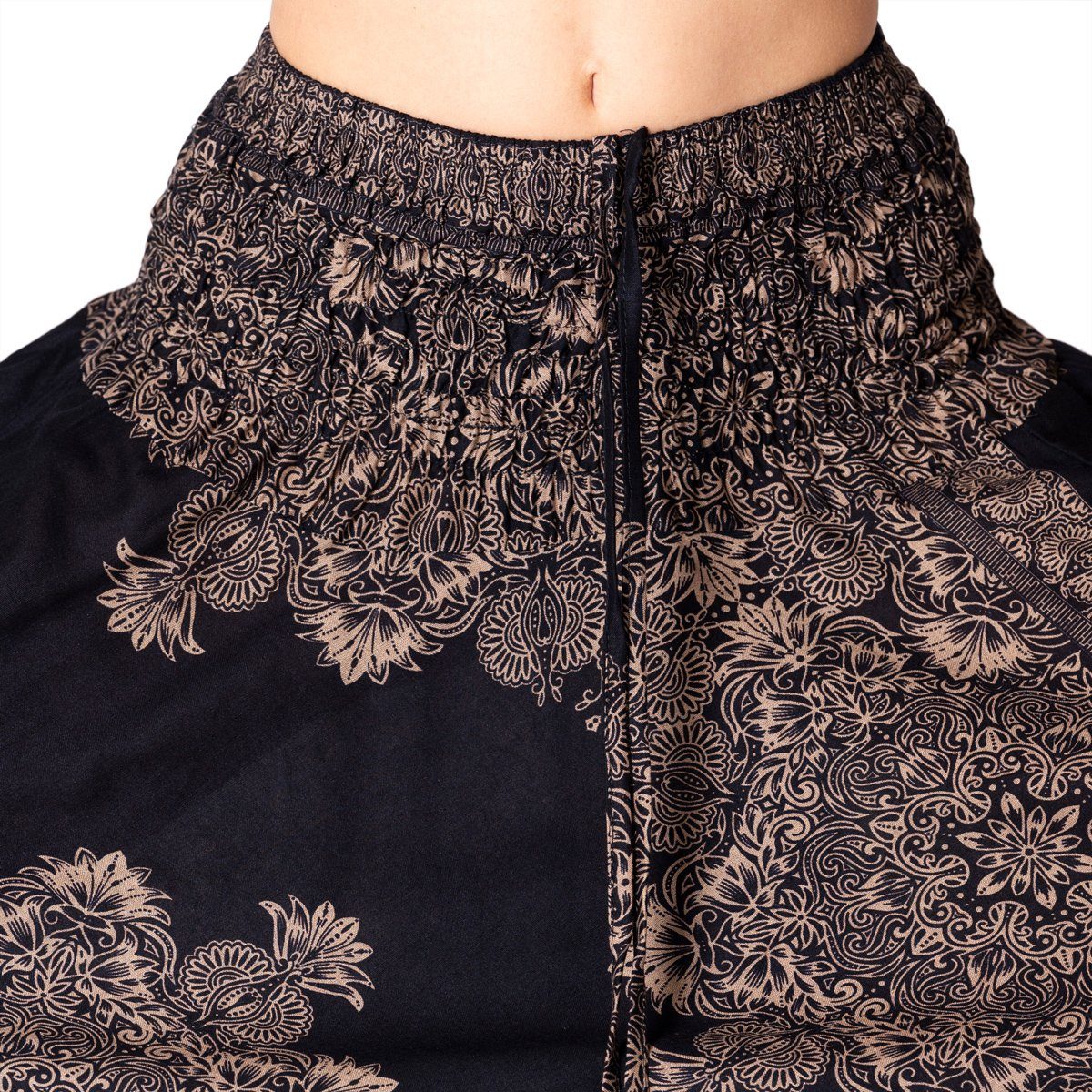 PANASIAM Haremshose Aladinhose AeOrnament Haremshose aus 100% natürlicher Viskose auch als Overall tragbar Damen Pumphose bequeme Freizeithose