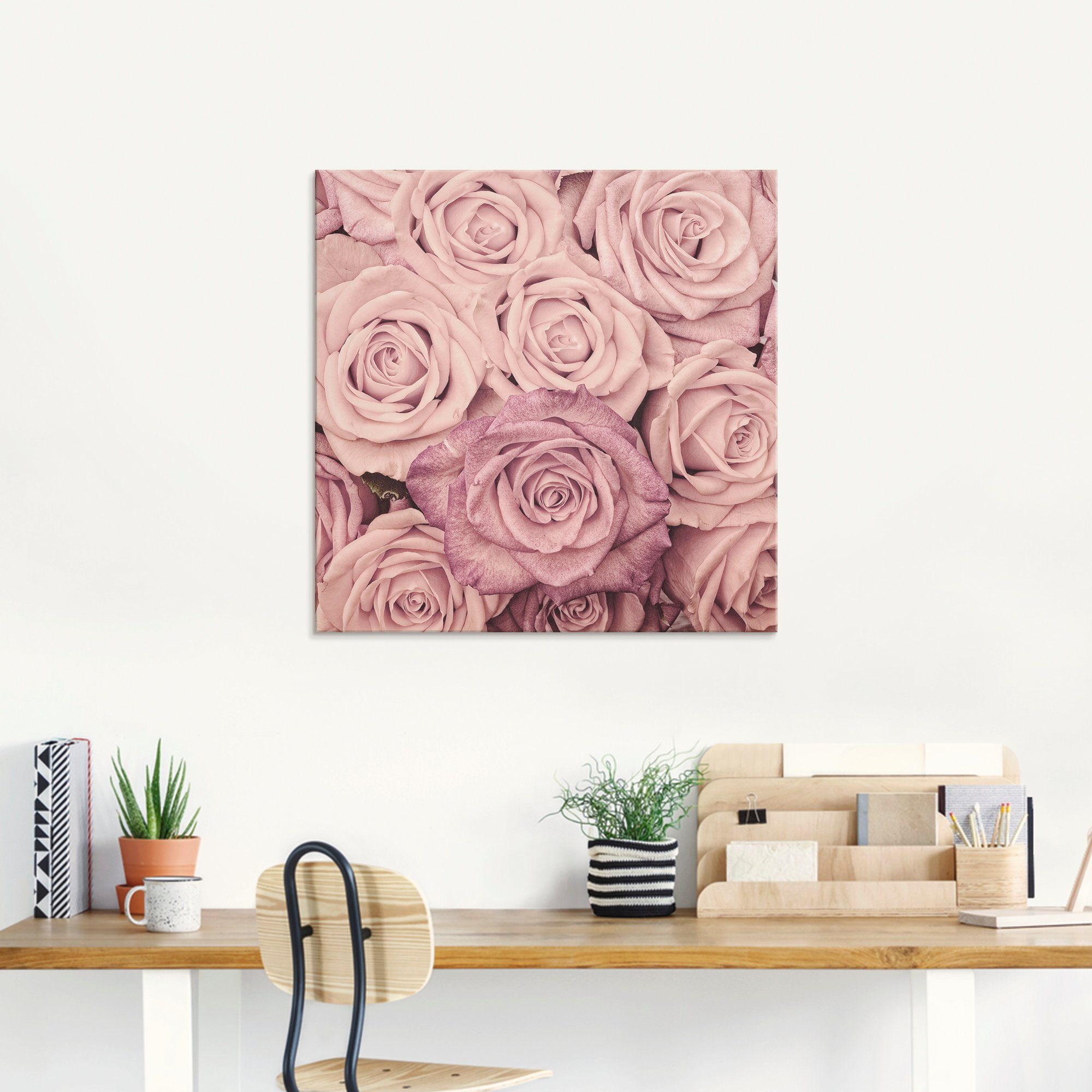 Artland Glasbild Rosen, Blumen (1 St), in verschiedenen Größen