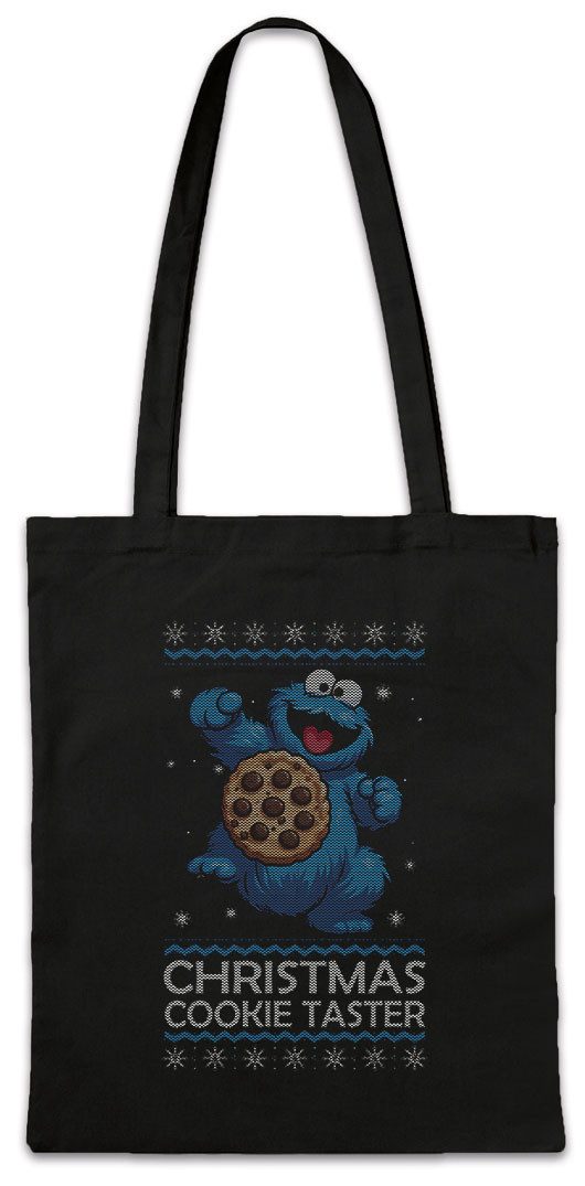 Urban Backwoods Beuteltasche Cookie Christmas Stofftasche Merry Santa X-Mas Claus Monster (1-tlg), Weihnachten Weihnachtsmann Krümelmonster Nikolaus